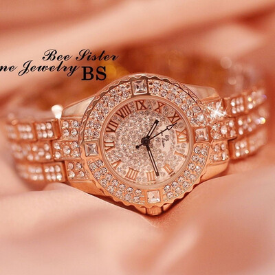 

Luxury Women Watch Rhinestone Bling Crystal Analog Quartz Wristwatch Dress Watch