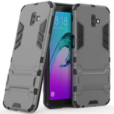 

Case for Samsung Galaxy J6 Plus J6 Prime 6 inch 2 in 1 Shockproof with Kickstand Feature Hybrid Dual Layer Protective Cover