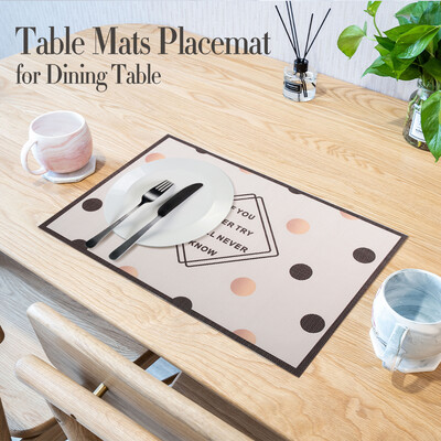 

Placemat Table Mats for Dining Table PVC Skid-proof Heat-Resistant for Kitchen