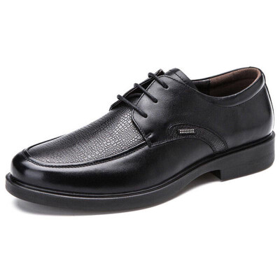 

Aokang men's business suits shoes British fashion embossed men's shoes wear low to help shoes 153311071 black 39 yards