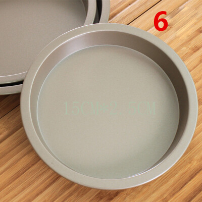 

Most Useful Round Bakeware Pan Carbon steel Pizza Plate 6"Kitchenware Baking Utensil