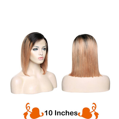 

Blonde Bob Wig Human Hair Brazilian Virgin Hair Short Bob Wig Straight Middle Part Machine Made Human Hair Wigs