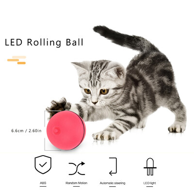 

Cat Toy Rolling Ball LED Red Light Motion Activated Ball Pet Interactive Toy