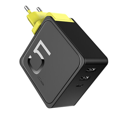 

ROCK 5000mAh 2 in 1 Power Bank with Wall USB Charger for iPhone X Xiaomi Plug Portable Power Bank Battery