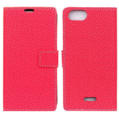 

MOONCASE Millet Red Rice 6A Woven Leather Case - Red