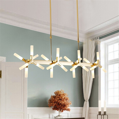 

Baycheer HL487675 Novelty Home Decoration LED Frosted Linear Chandelier 24 Light in White Light4527"