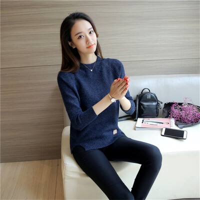 

2018 Women Sweaters Autumn Winter Long Sleeve Pull Female Solid Pullover Female Casual Knitted Sweater