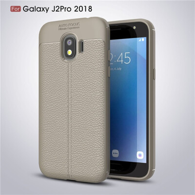 

Fivice Samsung Galaxy J2 Pro 2018 case Luxury leather TPU silicone anti-fall soft shell phone case