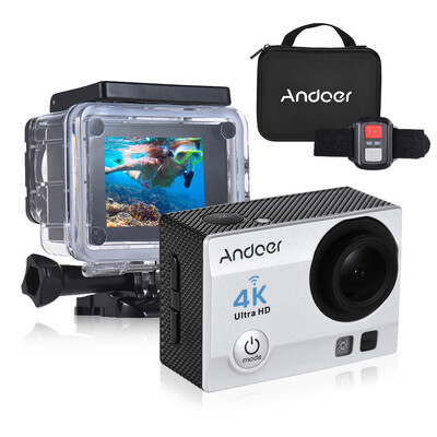 

Andoer Q3H-R 4K 30fps 16MP WiFi Sports Action Camera 1080P Full HD 170° Wide-Angle Lens Waterproof 30m 2" LCD w Remote Control