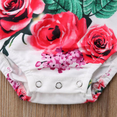 

2018 Newborn Baby Girls Floral Romper Bodysuit Jumpsuit Outfits Sunsuit Clothes