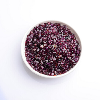 

JINGLINGWUZHE Natural Purple Toothed Garnet Stone Polished Crystal Crushed Stone Bracelet Decoration 4261