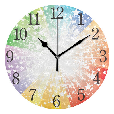 

Wall Clock Arabic Numerals Design Flashing Light And Stripe Background Round