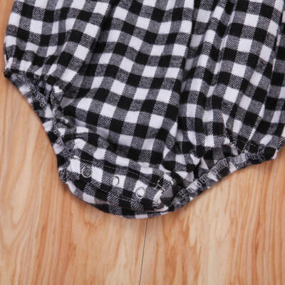 

Sweet Newborn Baby Girls Plaids Romper Bodysuit Jumpsuit Clothes Outfits Sunsuit