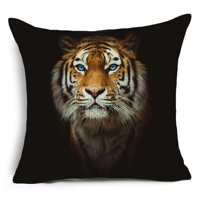 

Animal collection Gorilla tiger elephant big black bear Cushion Cover Invisible Zipper Pillow Cover Polyester Square Pillow Case