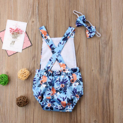 

Newborn Baby Girls Summer Clothes Cute Jumpsuit Bodysuit Floral Romper Outfits