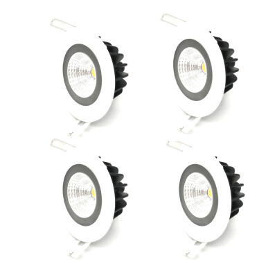 

ZDM 4PCS 7W 600 - 650LM IP65 Waterproof White Round LED Ceiling Light Warm White AC 85 - 265V