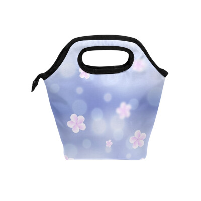 

Lunch Bag Tote Bag Pink Petals Travel Picnic Organizer Lunch Holder Handbags Lunch Bag Box for Office