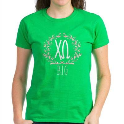 

CafePress - Chi Omega Letters Big - Womens Cotton T-Shirt