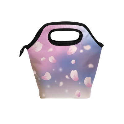 

Lunch Bag Tote Bag Pink Petals Travel Picnic Organizer Lunch Holder Handbags Lunch Bag Box for Office