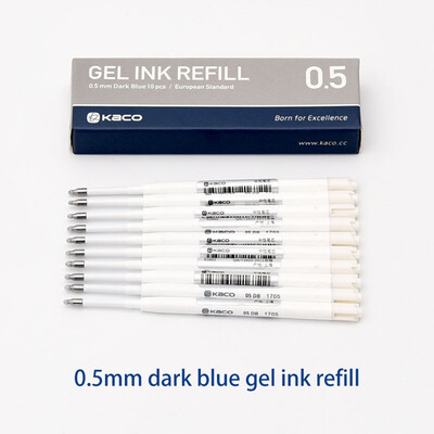 

Kaco G2 Retractable Gel Ink Refills BlackBlueRedDark blue Fine Point 05mm for Roller Ball Pens 10pcspack