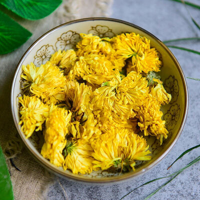 

Premium Organic Wild Golden Yellow Chrysanthemum Flowers Floral Herbal Tea