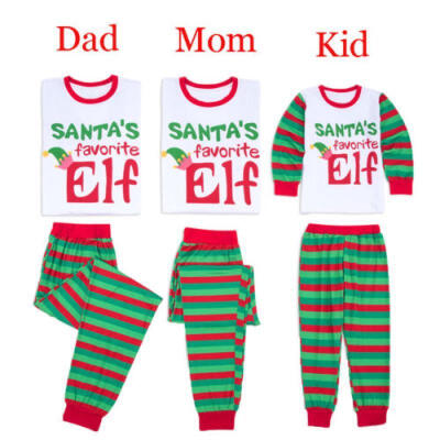 

USA Santas Favorite ELF Family Matching Christmas Sleepwear Nightwear Pyjamas