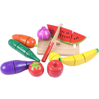 

Trojan horse wisdom fruit&vegetables Cheer music children puzzle family toy kitchen scene interactive toys