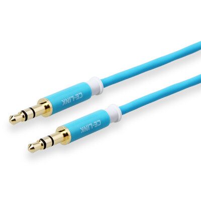 

CE-LINK 2411 35mm audio cable stereo 3 m car AUX cable extension cord for mobile phone flat panel amplifier MP3 DVD&other blue