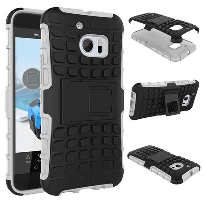 

Fivice HTC One M10 Case TPU anti-fall tire pattern back clip bracket phone case