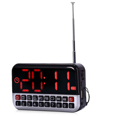 

L - 80 LCD Screen Personalized Portable Multi-functional LED Alarm Clock Radio Card MP3Speaker