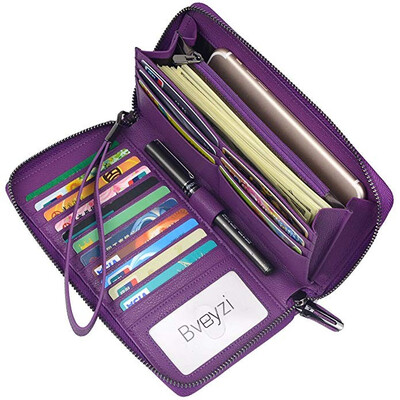 

2019 new leather multi-functional lady clutch bag mobile phone card bag wallet