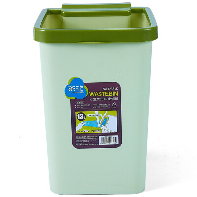 

【Jingdong Supermarket】 Camellia trash cans basket square square bag waste paper tube 13L 12381K