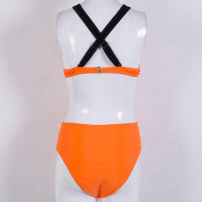 

Retro Women High Waist Bikini Push up Bandeau Bandage Brazilian Bikini Swimwear