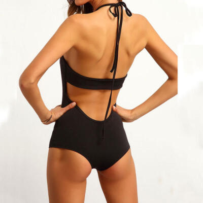 

Women One Piece Swimsuit Swimwear Bathing Monokini Push Up Padded Bikini