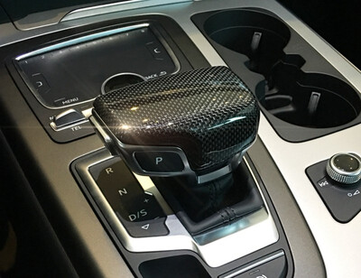 

Eppar New Carbon Fiber Shift Knob Cover 1PC Compatible with Audi A4 A5 S5 Q7