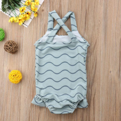 

Toddler Kids Girls Ruffles Strap Tankini Bikini Swimwear Swimsuit Bathing Suit