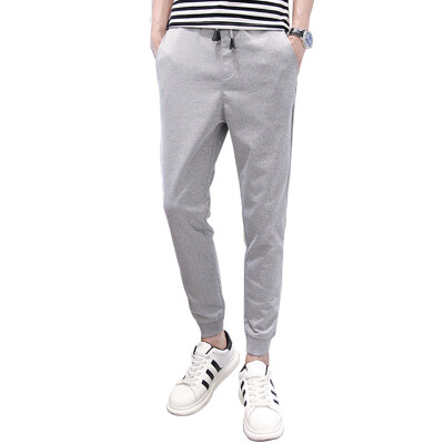 

(MSEK) XK3203 men's sports casual pants loose trousers Korean fashion trousers shirt pants blue blue XL