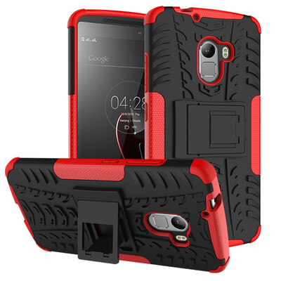 

Fivice Lenovo A7010X3 lite Case TPU anti-fall tire pattern back clip bracket phone case