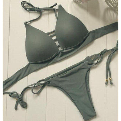 

Sexy Women Swimwear Bandeau Bra Bikini Push Up Swimsuit Bathing Suit Triangle