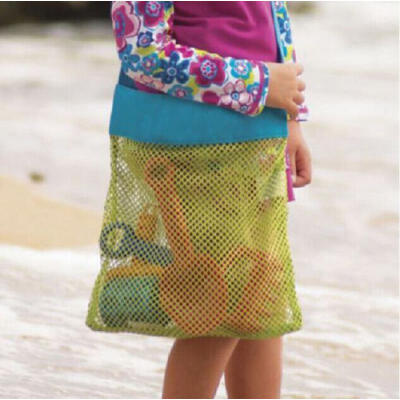 

Children Beach Mesh Toys Storage Bag Tote Kids Large Folding Sand Away Net Bags