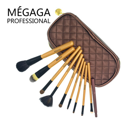 

MEGAGA Sets Of Professional Tools Multi-Function Portable Makeup Brushes Gold
