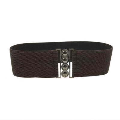 

Women Fashion Stretch Buckle Waist Belt Wide Elastic Cinch Corset Waistband