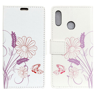 

MOONCASE BQ Aquaris C Painted Leather Case - Pansy