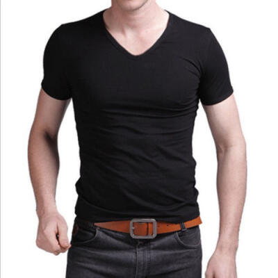 

Mens Muscle Bright Short Sleeve Tops Round Neck Summer Slim Fit T-Shirt Blouse