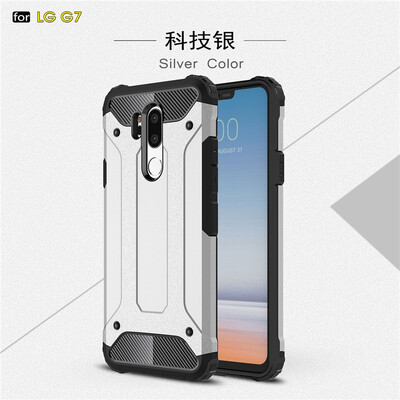 

Fivice LG G7 case Luxury Silicone Diamond Armor PC Hard Shell Phone Case