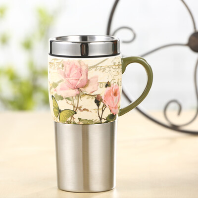

Aloft Green Evergreen Fashion Ceramic Mug Stitching Micro-Insulated Cup Stainless Steel American Cushion Cup with Coffee Cup 3MCS1967