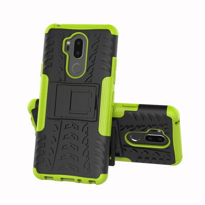 

Fivice LG G7 Case TPU anti-fall tire pattern back clip bracket phone case