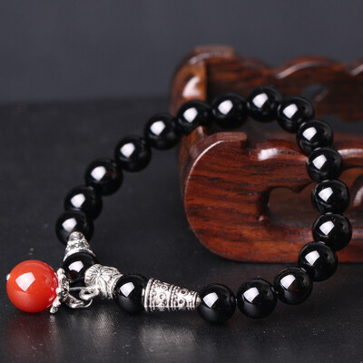 

Natural crystal dongling jade bracelet fresh crystal agate gold sand stone womens hanban jewelry accessories