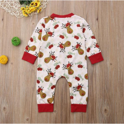 

XMAS Infant Baby Boy Girl Romper Bodysuit Jumpsuit Playsuit One Piece Costume US