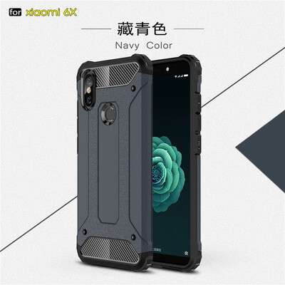 

Fivice Xiaomi MI 6X case Luxury Silicone Diamond Armor PC Hard Shell Phone Case